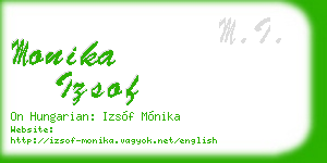 monika izsof business card